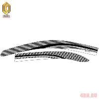 Дефлекторы окон серия "Art" графит для Toyota Corolla седан (2004-2006) № 2010031604427