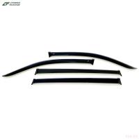 Дефлекторы боковых окон для Volkswagen Tiguan (2016-2023) Allspace (длинная база) с хромированным молдингом № V26316CR