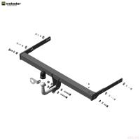 Фаркоп АвтоСтандарт для Skoda Kodiaq (2017-2024) № V101A