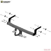 Фаркоп Motodor для Nissan Terrano (2014-2023) № 91710-A