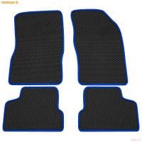 Коврики салона Rezkon EVA резиновые для Daewoo Nexia (2008-2016) с синим кантом № 9014015103