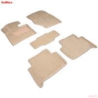 Коврики салона 3D текстильные для Audi Q7 (2006-2015) бежевые № 94008