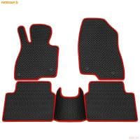 Коврики салона EVA резиновые для Mazda 3 (2013-2018) с красным кантом № 9023010204