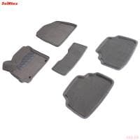 Коврики салона 3D текстильные для Kia Seltos (2020-2025) серые № 96165