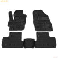 Коврики салона Rezkon EVA резиновые для Mazda 3 (2009-2013) с серым кантом № 9023010102