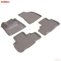 Коврики салона 3D текстильные для Toyota Highlander (2014-2019) серые № 86049