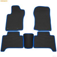 Коврики салона EVA ромб резиновые для Toyota Land Cruiser Prado 150 (2017-2025) с синим кантом № 9034030303