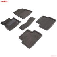 Коврики салона 3D текстильные для Mazda 3 (2013-2018) серые № 86847