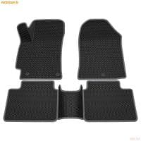 Коврики салона 3D EVA ромб резиновые для Hyundai Elantra (2016-2020) с серым кантом № 9220015402