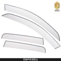 Дефлекторы окон шелкография белые для Ford Focus 3 хетчбэк (2011-2015) № 2010030405919