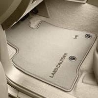 Коврики салона текстильные оригинальные для Toyota Land Cruiser 200 (2012-2021) 5 мест, бежевые № PZ410-7935A-DN