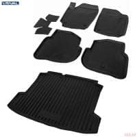 Комплект ковриков салона и багажника для Volkswagen Polo седан (2010-2020) № K15804003-2
