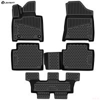 Коврики 3D салона для Hyundai Santa Fe (MX5) (2023-2025) 7 мест. № ELEMENT3DAN0687210k