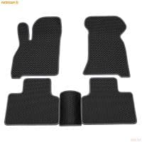 Коврики салона Rezkon EVA резиновые для Lada (ВАЗ) Priora (2007-2018) с серым кантом № 9039025102