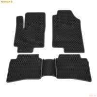 Коврики салона Rezkon EVA резиновые для Kia Rio (2017-2023) с серым кантом № 9021020302