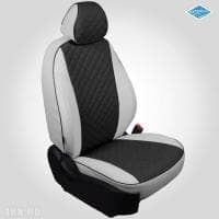 Чехлы на сиденья "Автопилот" для Nissan X-Trail (T31) (2007-2014) бело-черный ромб № ni-kht-t31-bch-r