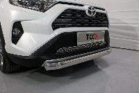 Защита передняя нижняя (овальная) 75х42 мм TOYOTA RAV4 2019-2024 арт. TOYRAV19-18