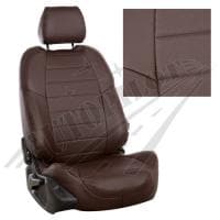 Чехлы на сиденья из экокожи (шоколад) для Peugeot Partner Tepee (2 места) с 08г.