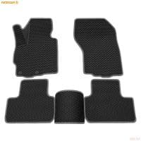 Коврики салона 3D EVA ромб резиновые для Mitsubishi ASX (2010-2022) с серым кантом № 9224005102