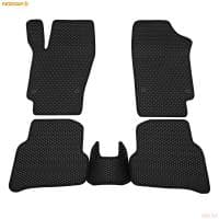 Коврики салона Rezkon EVA резиновые для Volkswagen Polo (2009-2020) с черным кантом № 9035020101