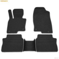 Коврики салона Rezkon EVA резиновые для Mazda CX-5 (2017-2025) с серым кантом № 9023020202