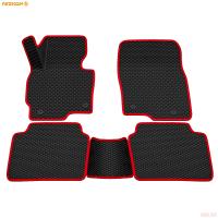 Коврики салона 3D EVA Ромб резиновые для Mazda CX-5 (2011-2016) с красным кантом № 9223020104