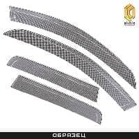 Дефлекторы окон шелкография черные хром для Ford Focus 2 универсал (2008-2011) № 2010030505343CHR