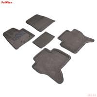 Коврики салона 3D текстильные для Mitsubishi Pajero 4 (2006-2021) серые № 84738