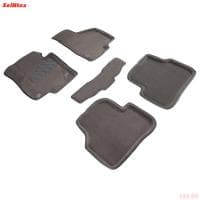 Коврики салона 3D текстильные для Volkswagen Passat B7 (2011-2015) серые № 84771