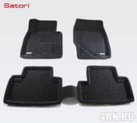 Коврики салона Satori Liner 3D Basic текстильные (резиновый подпятник) для Volkswagen Polo хэтчбек (2010-2017) № SI 02-00209BT
