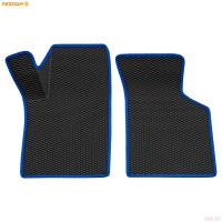 Коврики салона передние 3D EVA Ромб резиновые для Lada (ВАЗ) Kalina (2004-2013) с синим кантом № 9539030103