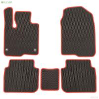 Коврики салона EVA для Honda CR-V (2023-2025) с красной окантовкой 5 шт. № EVA.R.0501803722110k