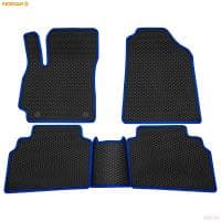 Коврики салона EVA cоты резиновые для Kia Seltos (2020-2025) с синим кантом № 9021050103