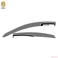 Дефлекторы окон серия "Art" белые для Hyundai Solaris седан (2014-2016) № 2010031409930