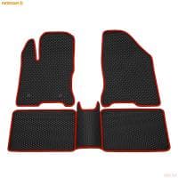 Коврики салона EVA резиновые для Lada (ВАЗ) Vesta (2015-2025) с красным кантом № 9039045104