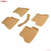 Коврики салона 3D текстильные для Audi A6 (C7) (2011-2018) бежевые № 88507