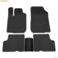 Коврики салона Rezkon EVA cоты резиновые для Renault Logan (2004-2014) с серым кантом № 9129015102