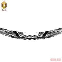 Дефлектор капота серия "Art" серебро для Mitsubishi L200 (2007-2014) № 2010012702159