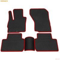 Коврики салона EVA cоты резиновые для Mitsubishi Outlander (2012-2022) с красным кантом № 9024015104