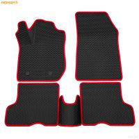 Коврики салона 3D EVA ромб резиновые для Lada (ВАЗ) XRAY Optima (2015-2022) с красным кантом № 9239055104