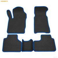 Коврики салона EVA соты резиновые для Lada (ВАЗ) Niva Travel (2021-2025) с синим кантом № 9139040103