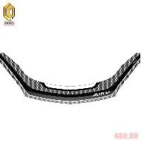 Дефлектор капота CA Plastic серия "Art" серебро для Opel Astra H универсал (2004-2014) № 2010012707321