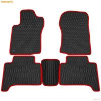 Коврики салона EVA ромб резиновые для Toyota Land Cruiser Prado 150 (2017-2025) с красным кантом № 9034030304