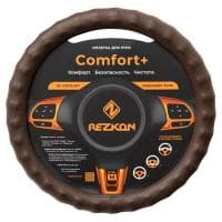 Оплетка для руля каркасная, размер М (37-39см.) «стандарт» экокожа перфорированная (коричневая)