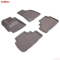 Коврики салона 3D текстильные для Toyota Highlander (2010-2014) серые № 84765