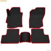 Коврики салона 3D EVA Ромб резиновые для Mitsubishi Lancer 10 (2007-2015) с красным кантом № 9224010204