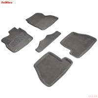 Коврики салона 3D текстильные для Ford Focus 3 (2015-2018) МКПП серые № 89879