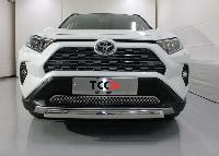 Защита передняя нижняя (овальная короткая) 75х42 мм TOYOTA RAV4 2019-2024 арт. TOYRAV19-20