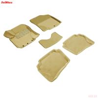 Коврики салона 3D текстильные для Hyundai i20 (2008-2012) бежевые № 84714