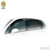 Дефлекторы окон CA Plastic Classic полупрозрачные для Honda Stream (2006-2009) № 2010030305042